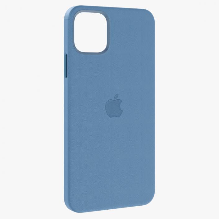 iPhone 12 Pro Max Leather Case Baltic Blue 3D