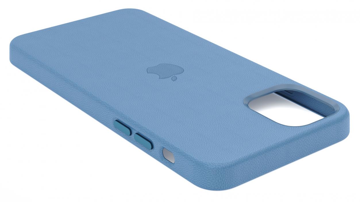 iPhone 12 Pro Max Leather Case Baltic Blue 3D