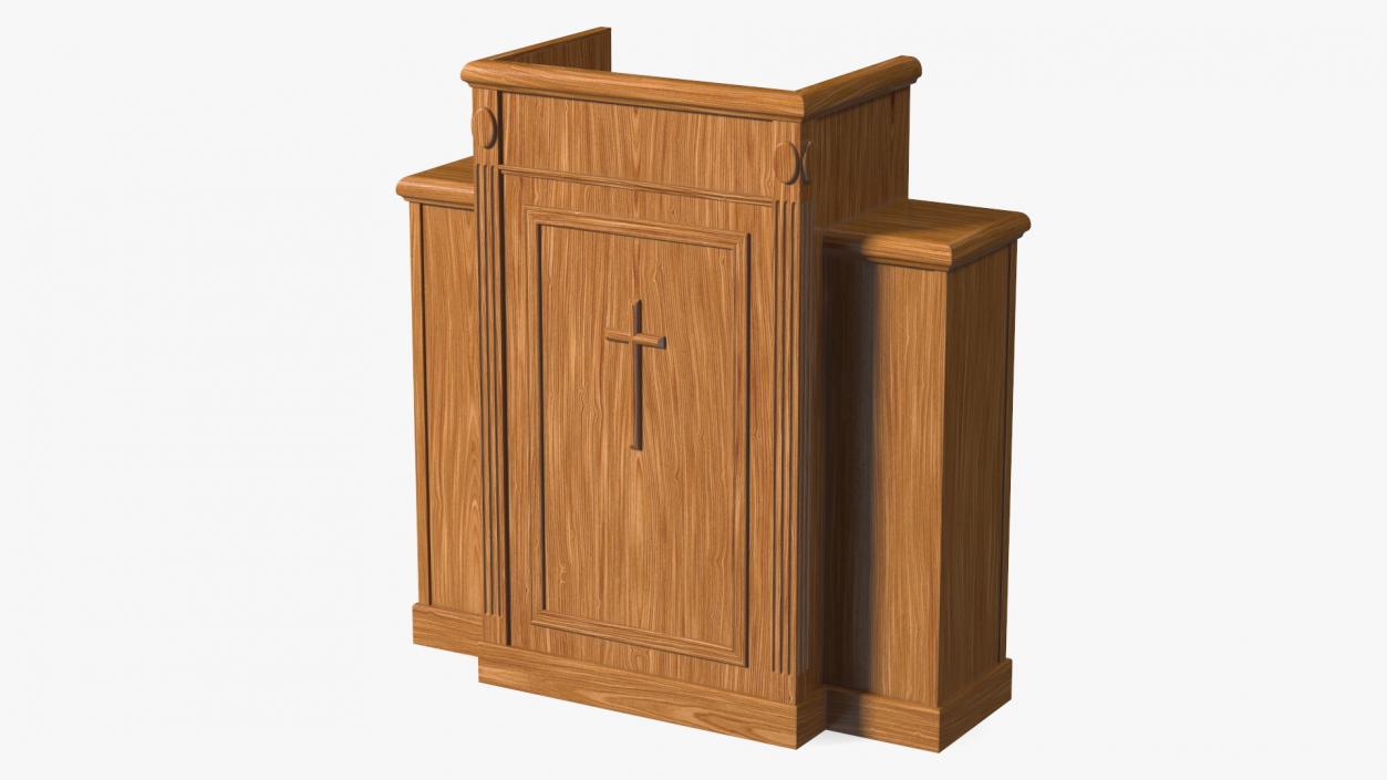 3D Pulpit Dark Oak with Cross