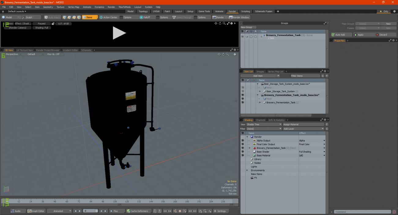 3D model Brewery Fermentation Tank