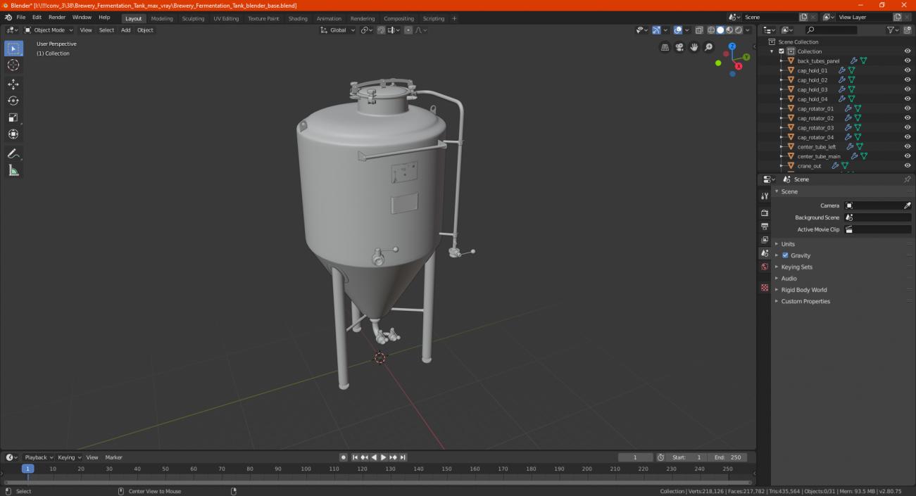 3D model Brewery Fermentation Tank