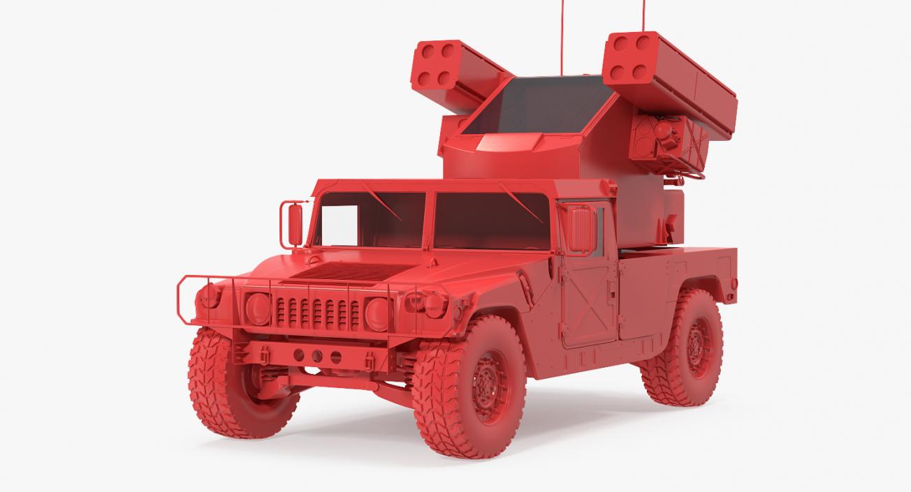 HMMWV M998 Equipped with Avenger Desert 3D model