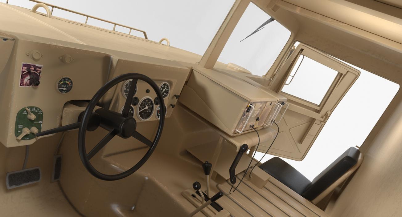 HMMWV M998 Equipped with Avenger Desert 3D model