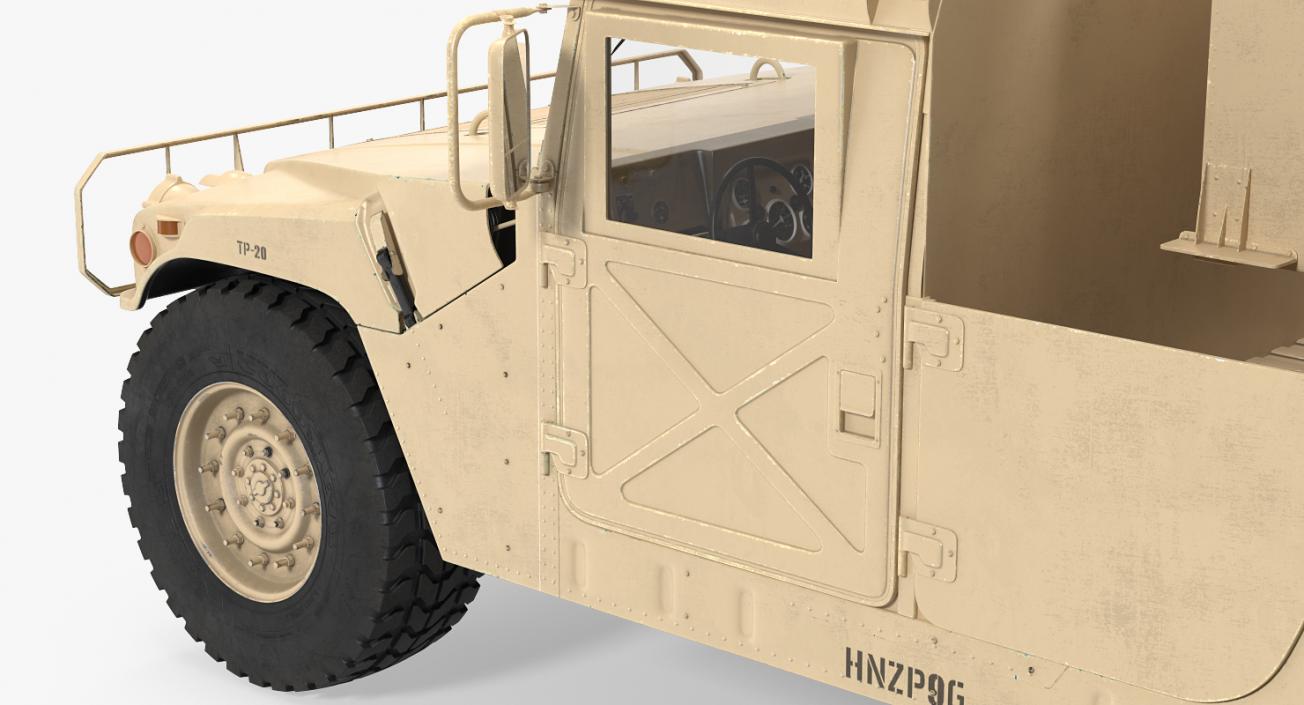 HMMWV M998 Equipped with Avenger Desert 3D model