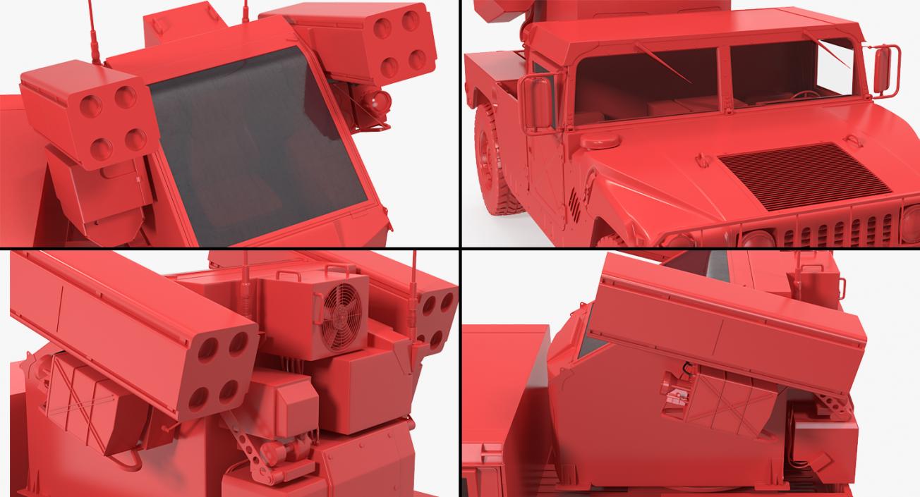 HMMWV M998 Equipped with Avenger Desert 3D model