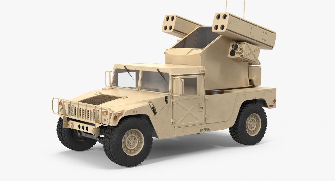 HMMWV M998 Equipped with Avenger Desert 3D model