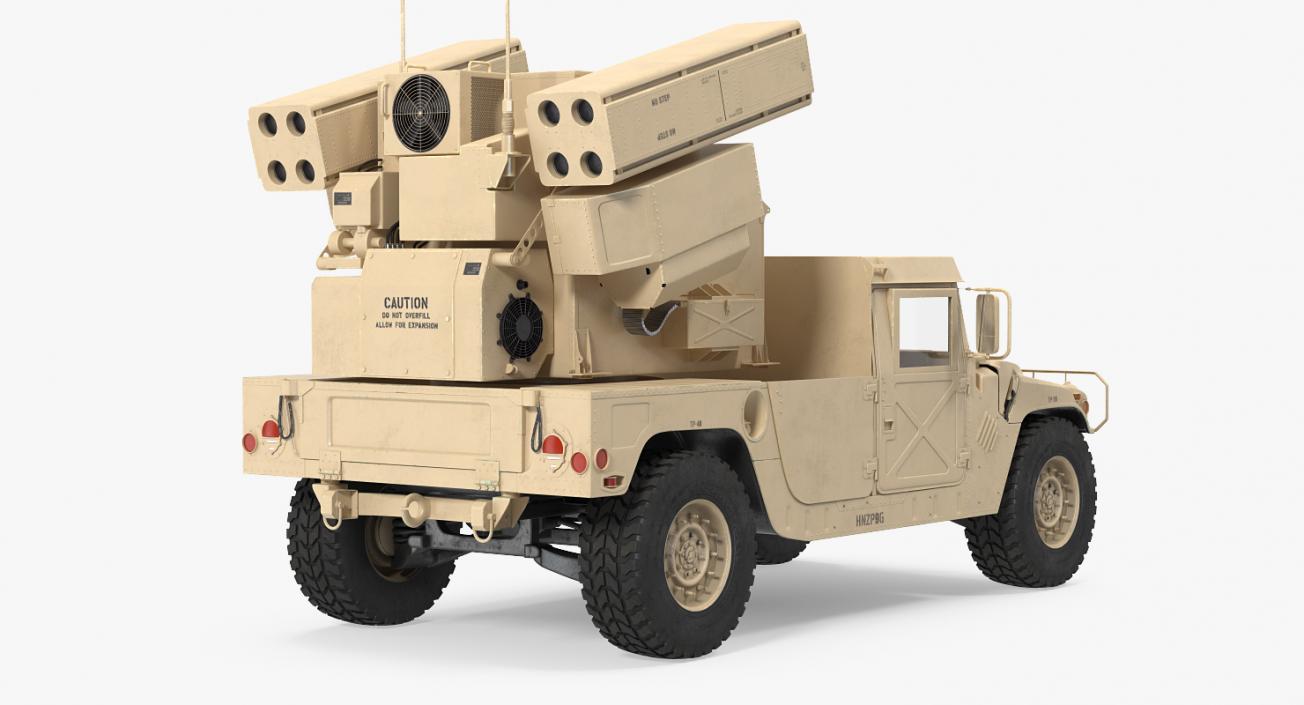 HMMWV M998 Equipped with Avenger Desert 3D model