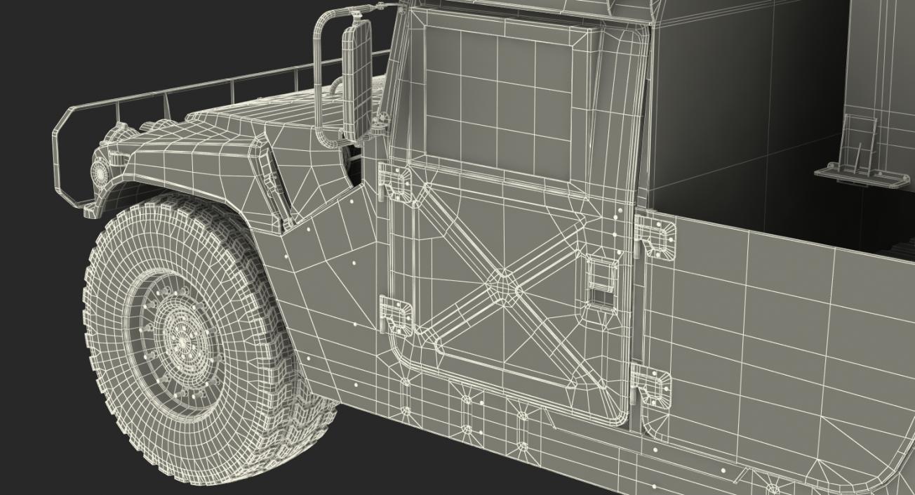 HMMWV M998 Equipped with Avenger Desert 3D model