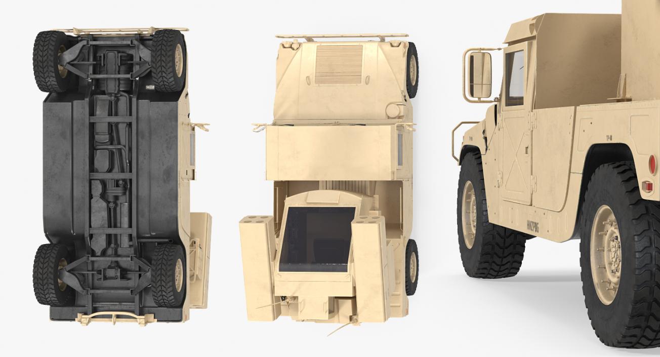 HMMWV M998 Equipped with Avenger Desert 3D model