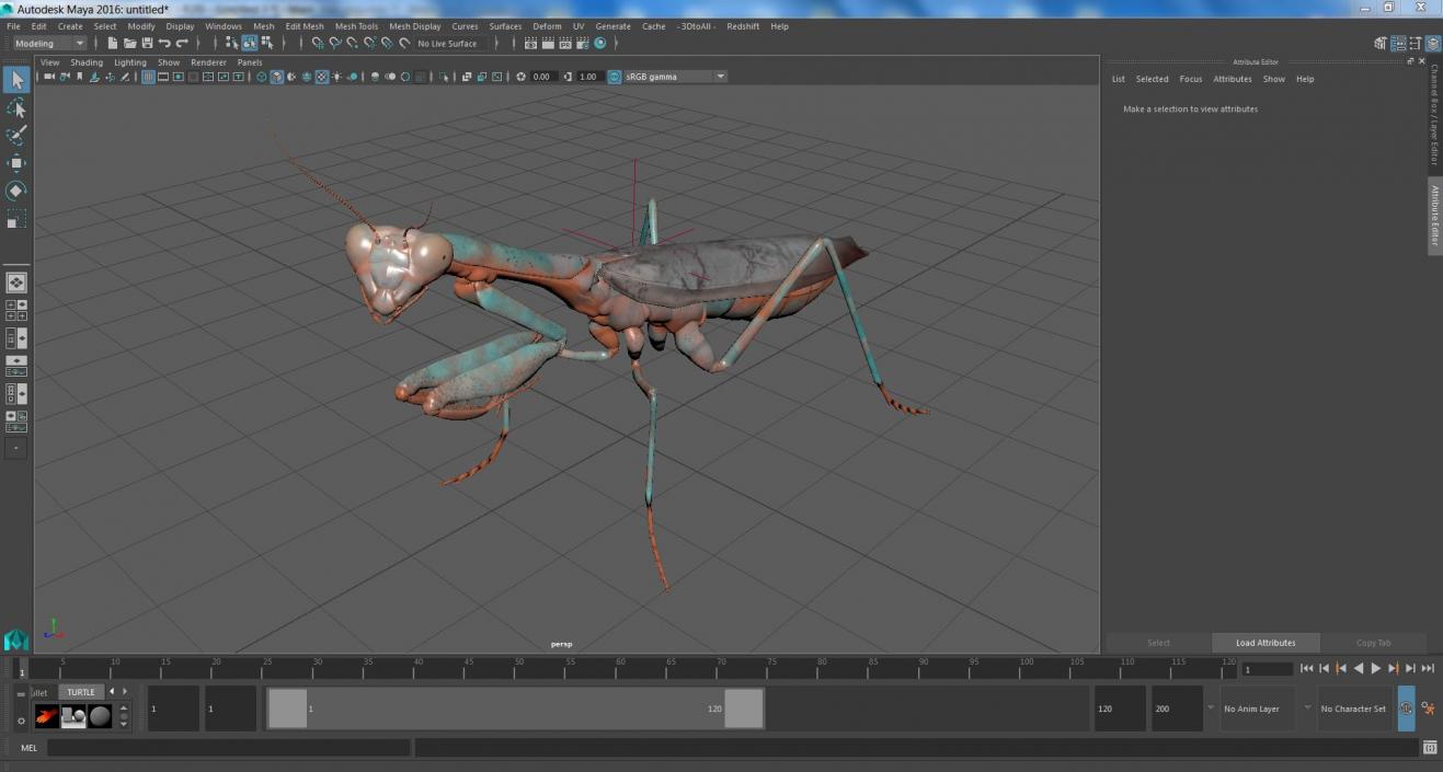 3D Realistic Praying Mantis 2