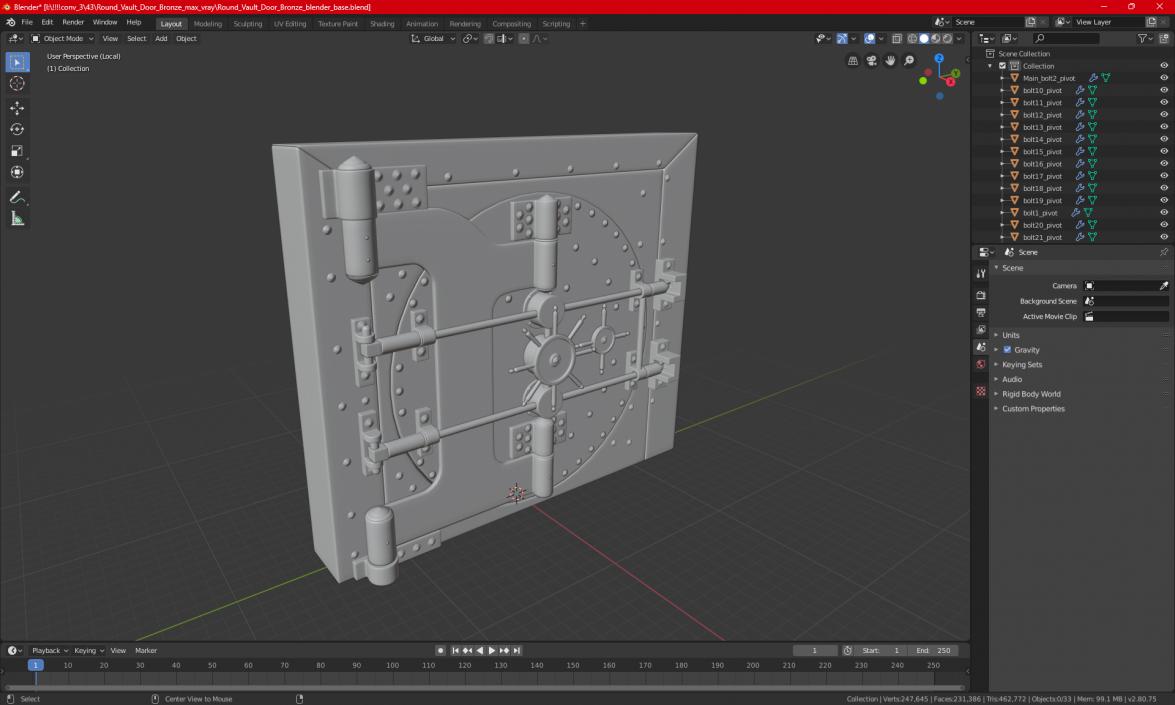 3D model Steampunk Bank Vault Door