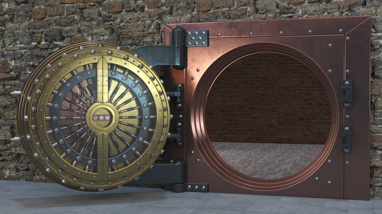 3D model Steampunk Bank Vault Door