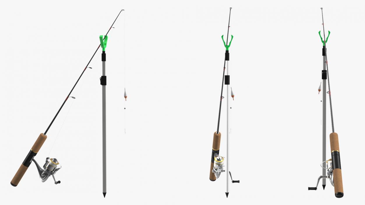 3D Fishing Pole on Rod Holder