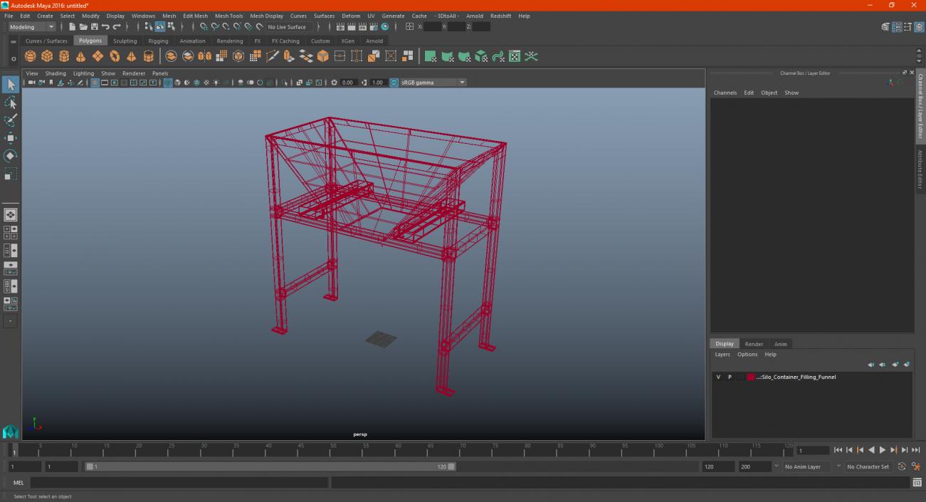 Silo Container Filling Funnel 3D model