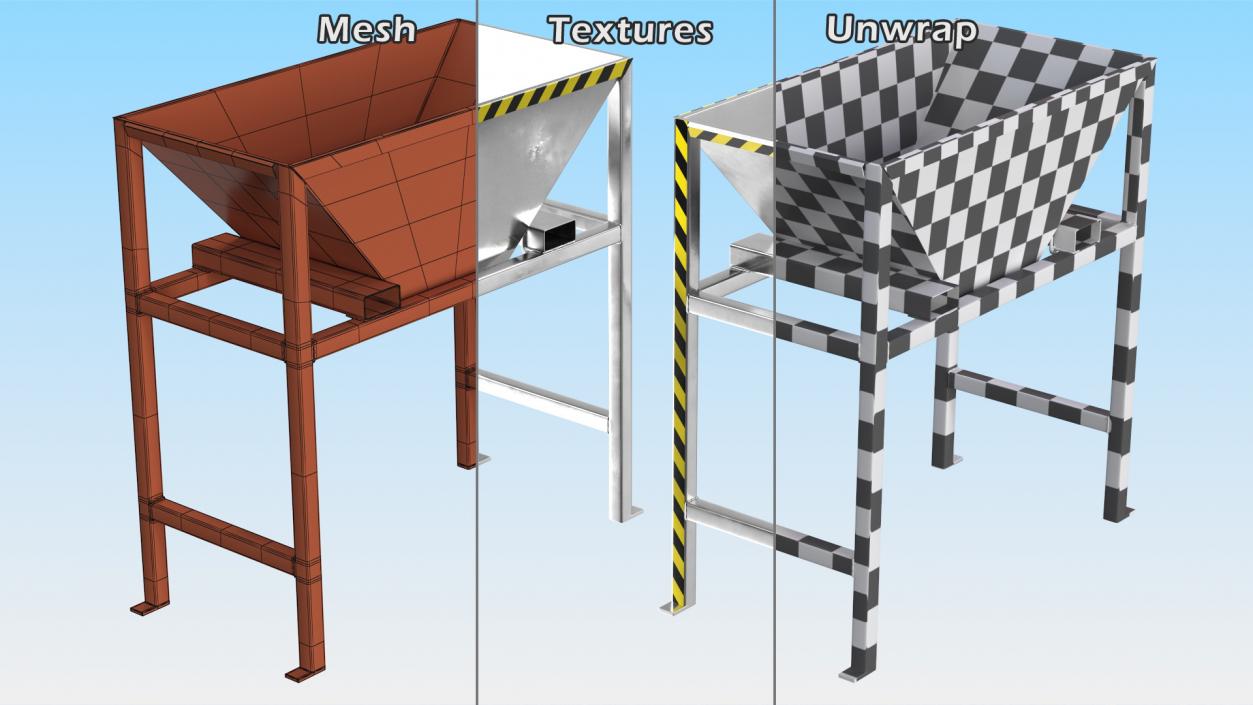 Silo Container Filling Funnel 3D model