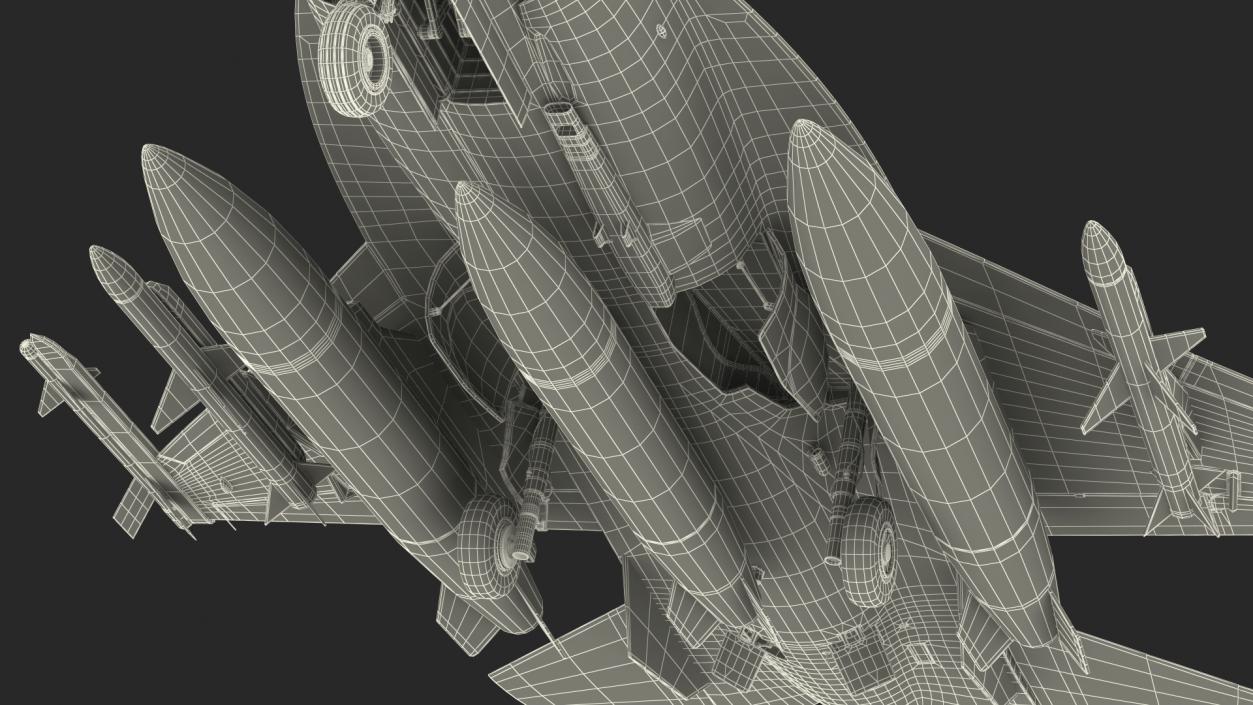 PAC JF-17 Thunder Green Livery with Armament 3D model