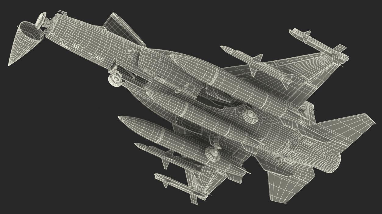 PAC JF-17 Thunder Green Livery with Armament 3D model