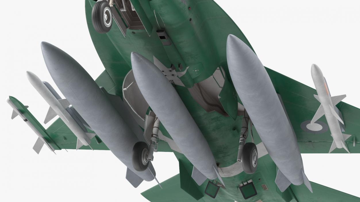 PAC JF-17 Thunder Green Livery with Armament 3D model