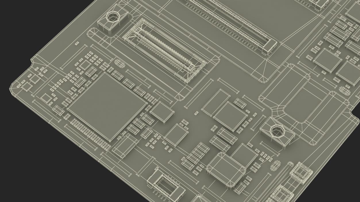 3D model 12 9 iPad Pro Motherboard