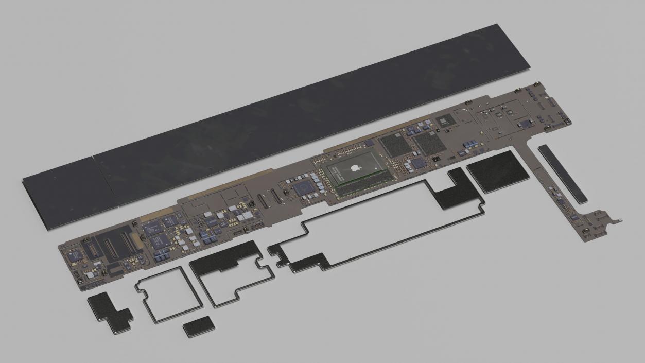 3D model 12 9 iPad Pro Motherboard