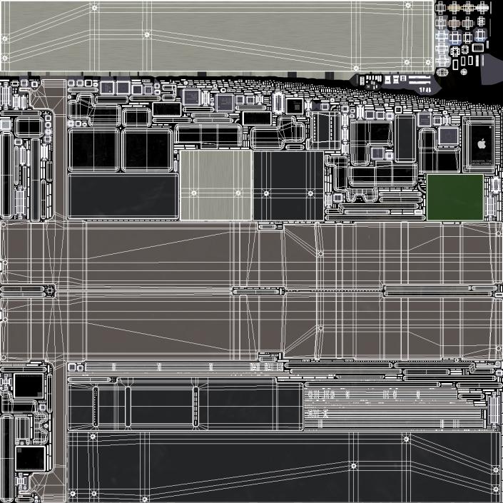 3D model 12 9 iPad Pro Motherboard