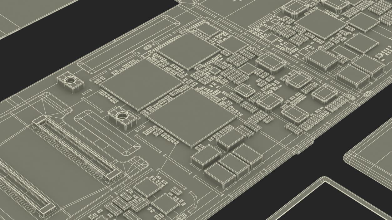 3D model 12 9 iPad Pro Motherboard