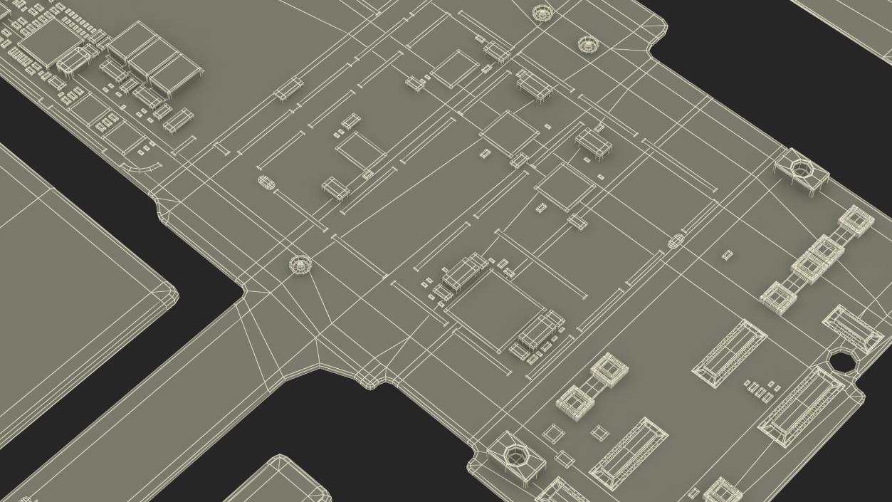 3D model 12 9 iPad Pro Motherboard