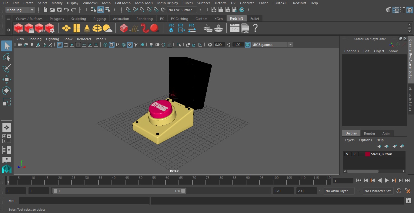 3D Stress Button model