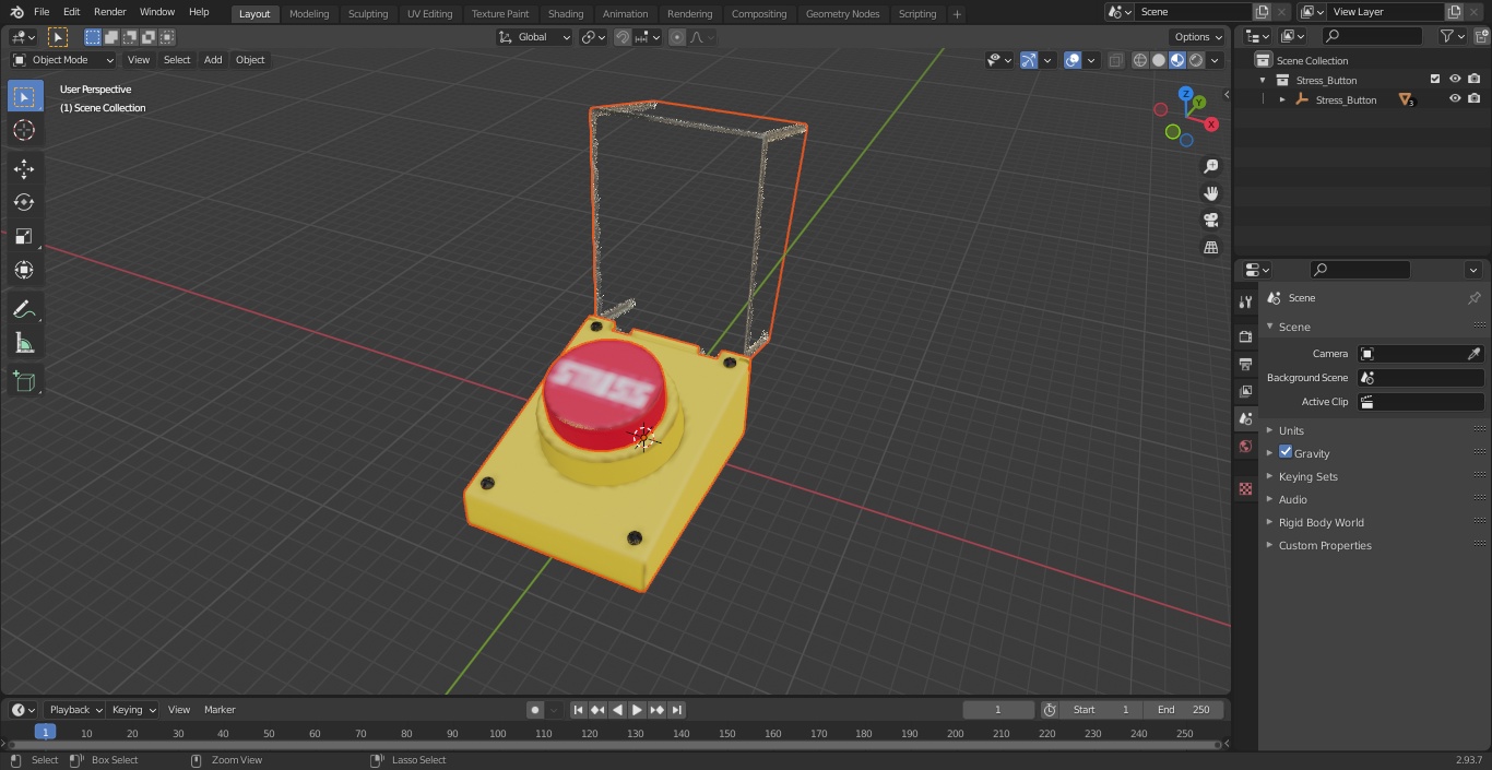 3D Stress Button model