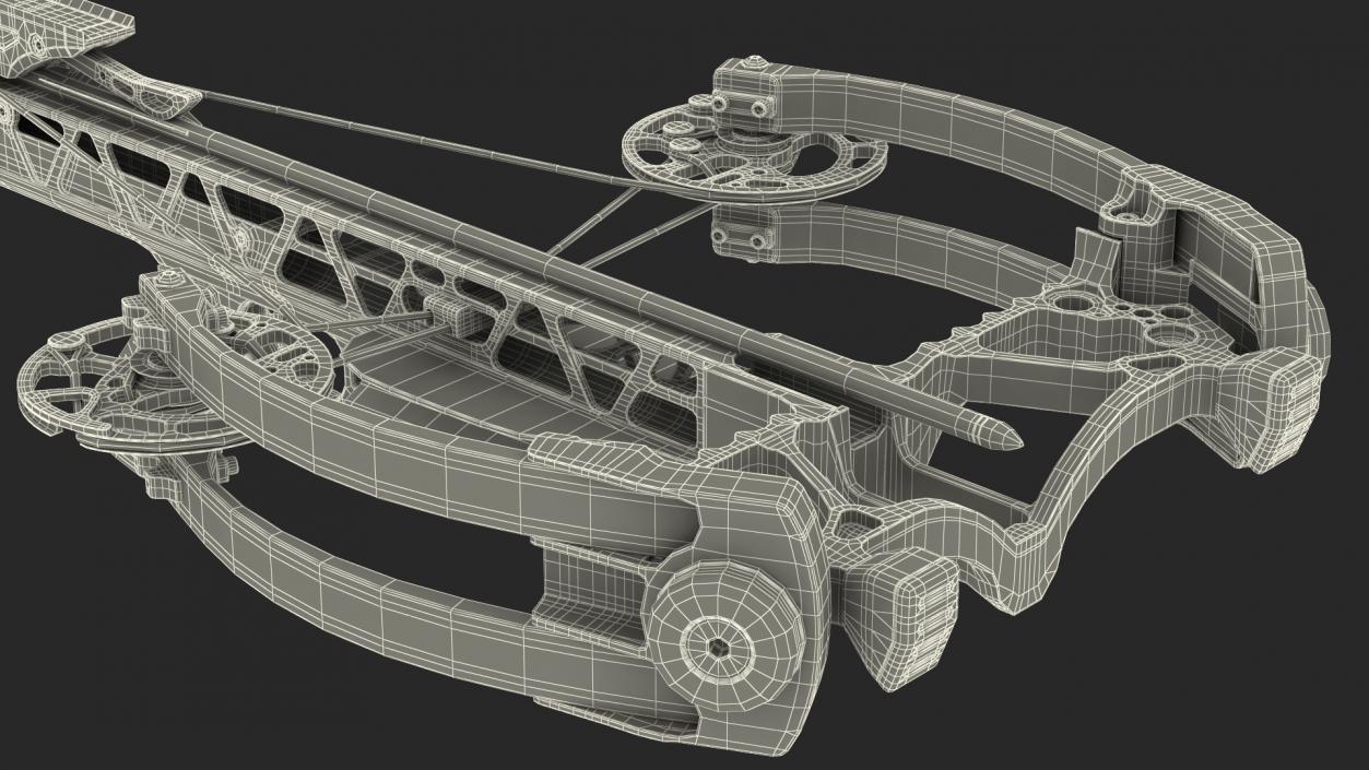 Camo Crossbow with Arrow 3D model