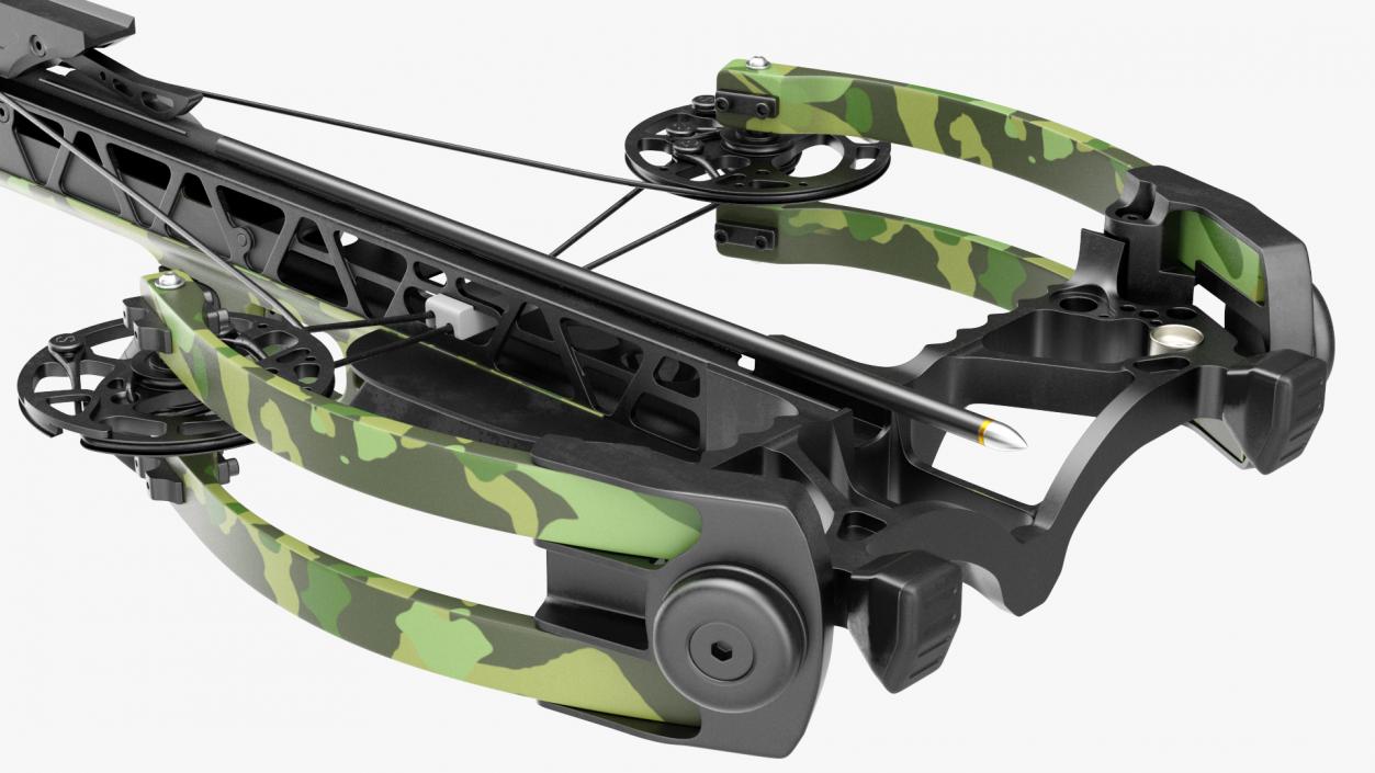 Camo Crossbow with Arrow 3D model