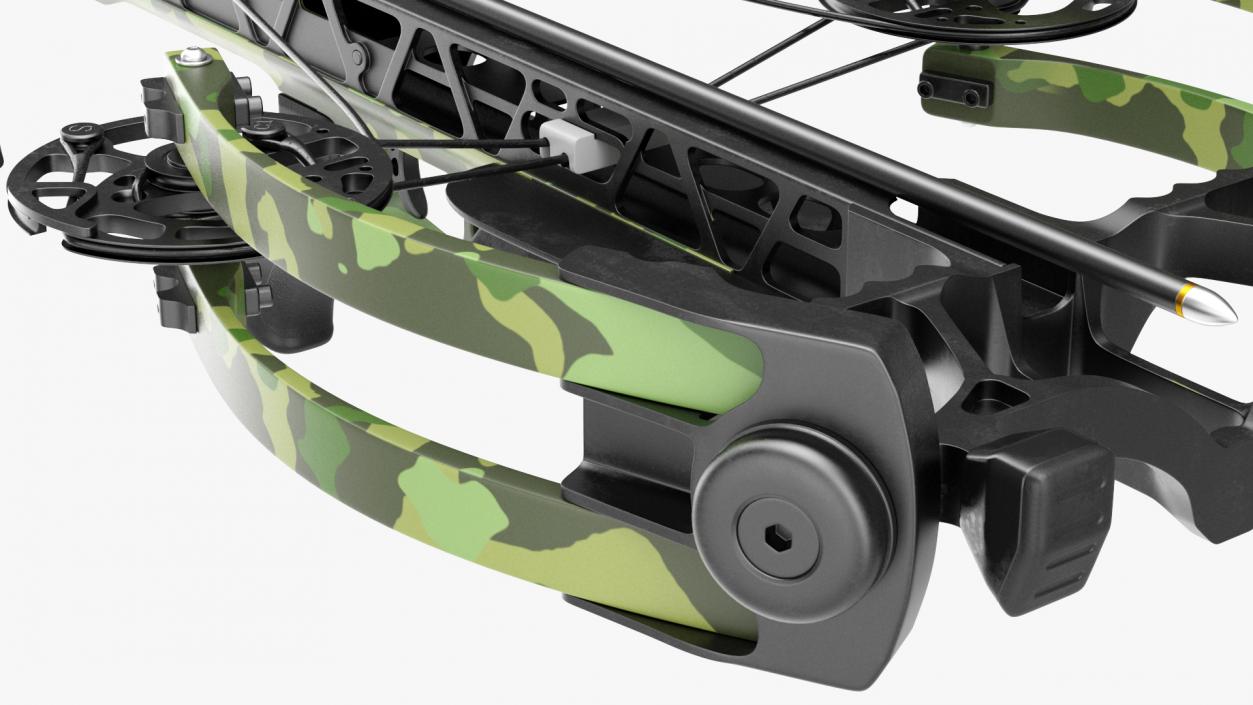 Camo Crossbow with Arrow 3D model