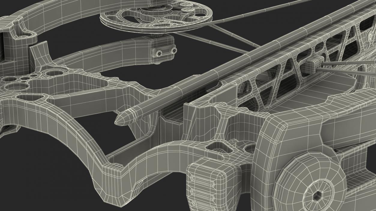 Camo Crossbow with Arrow 3D model