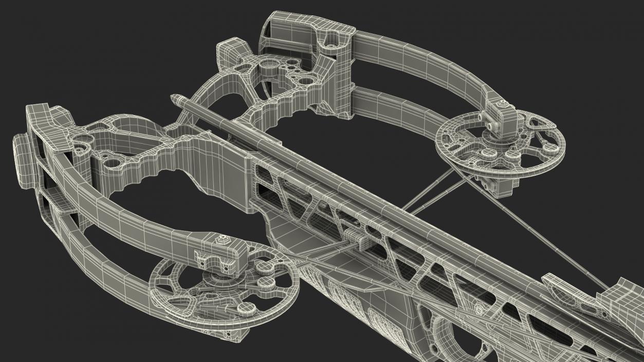 Camo Crossbow with Arrow 3D model