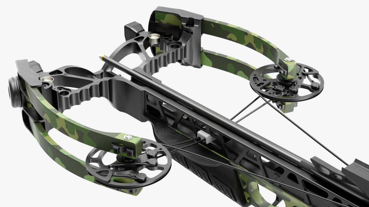 Camo Crossbow with Arrow 3D model