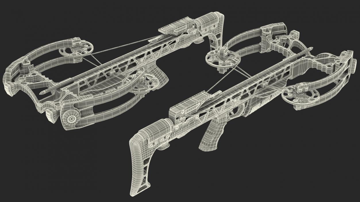 Camo Crossbow with Arrow 3D model