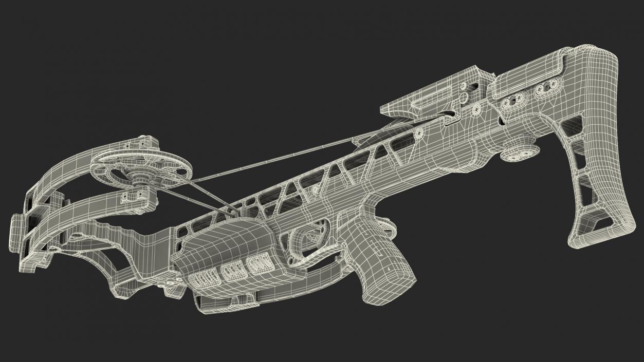 Camo Crossbow with Arrow 3D model