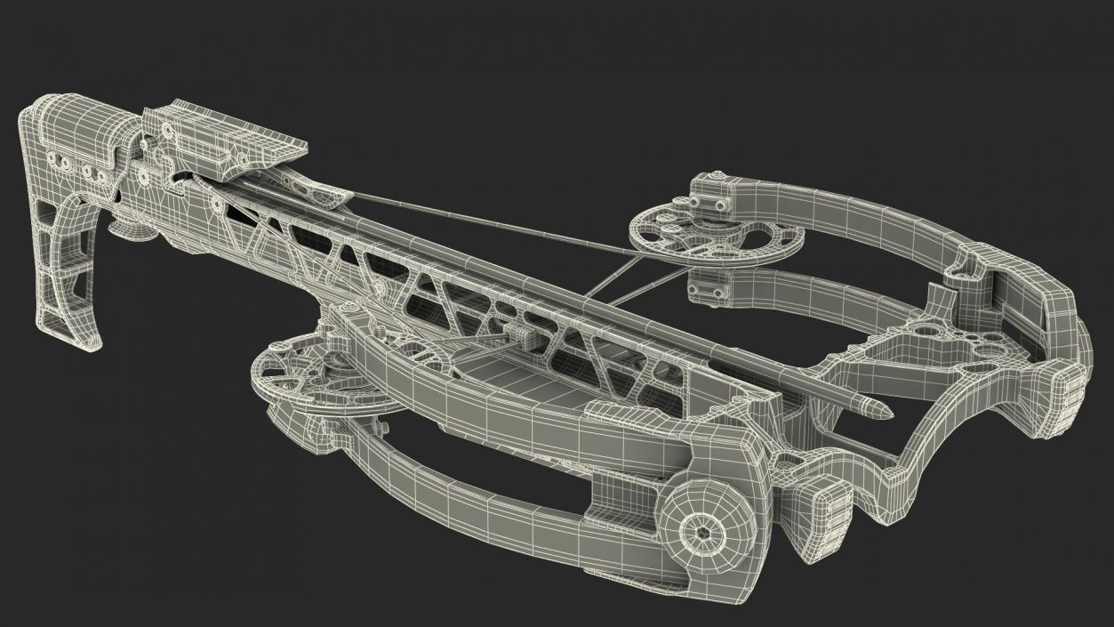 Camo Crossbow with Arrow 3D model