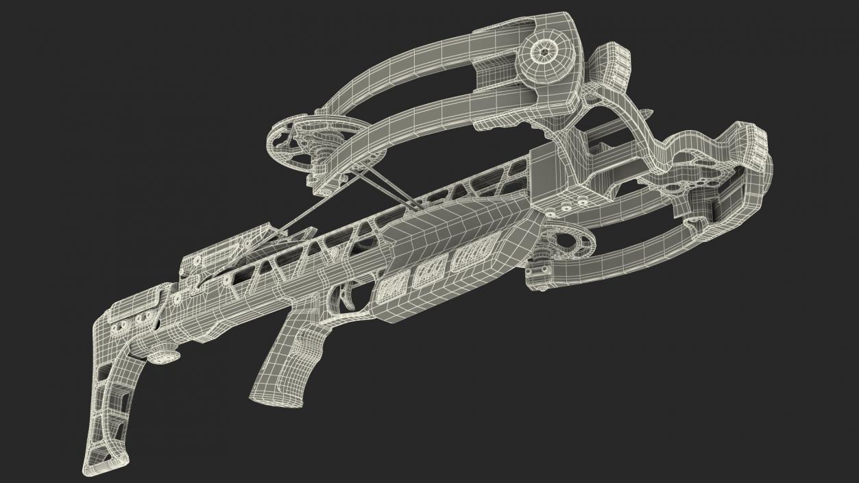 Camo Crossbow with Arrow 3D model