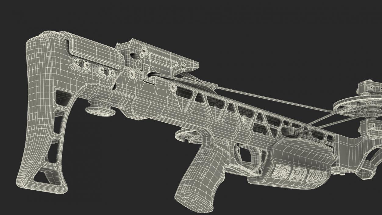 Camo Crossbow with Arrow 3D model