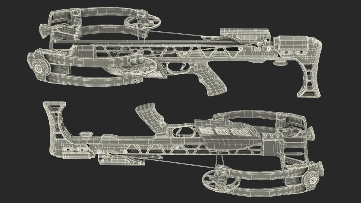 Camo Crossbow with Arrow 3D model