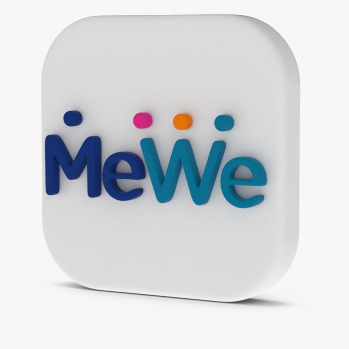 MeWe Social Media Icon 3D