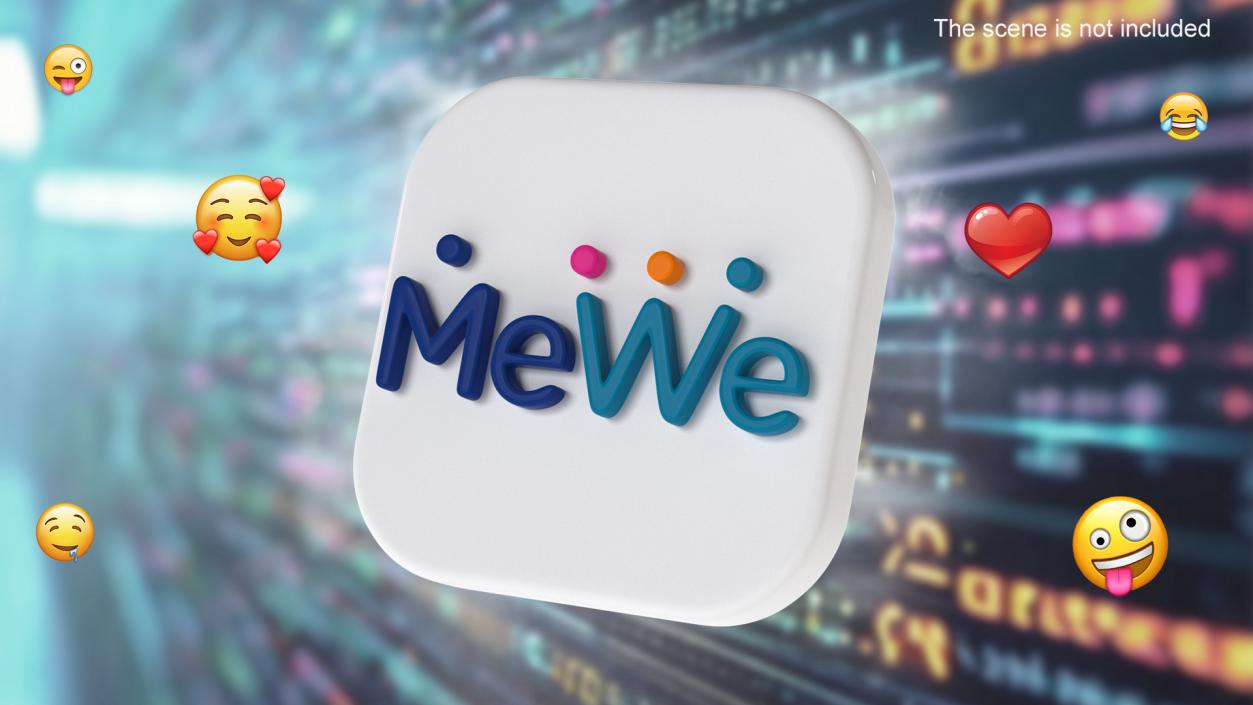 MeWe Social Media Icon 3D