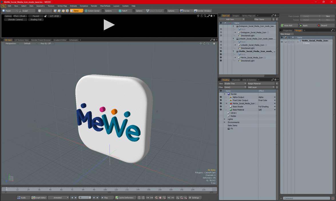 MeWe Social Media Icon 3D