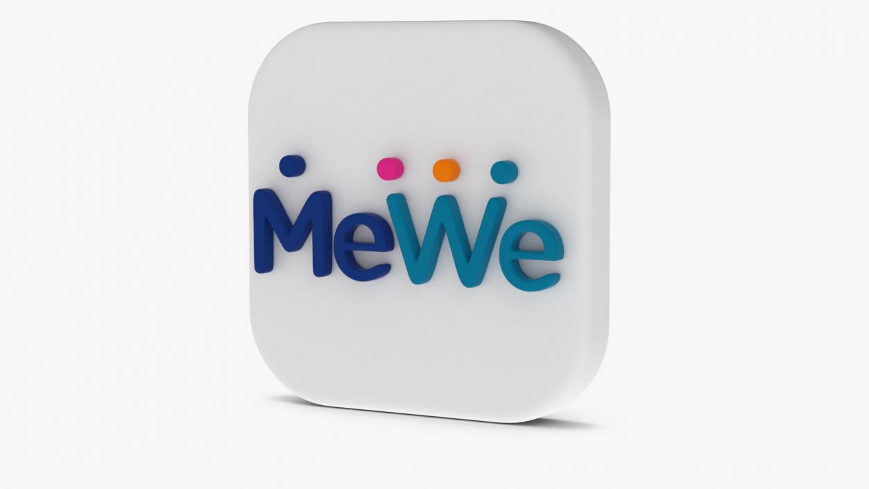 MeWe Social Media Icon 3D