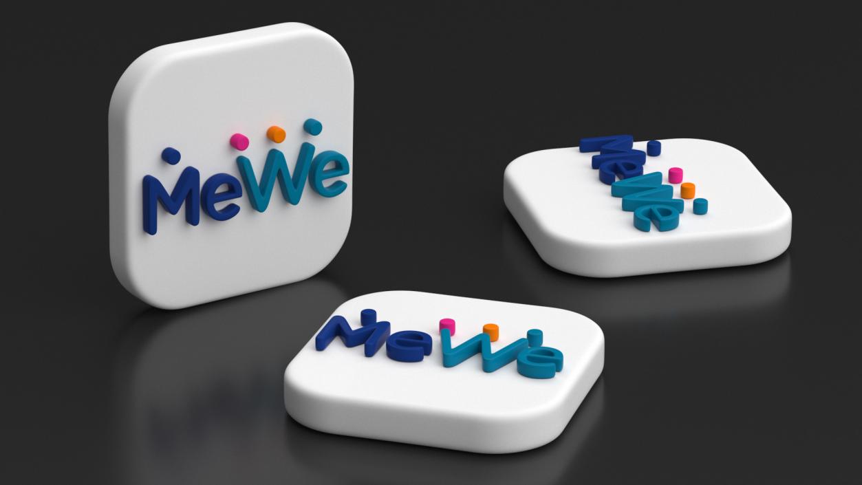 MeWe Social Media Icon 3D