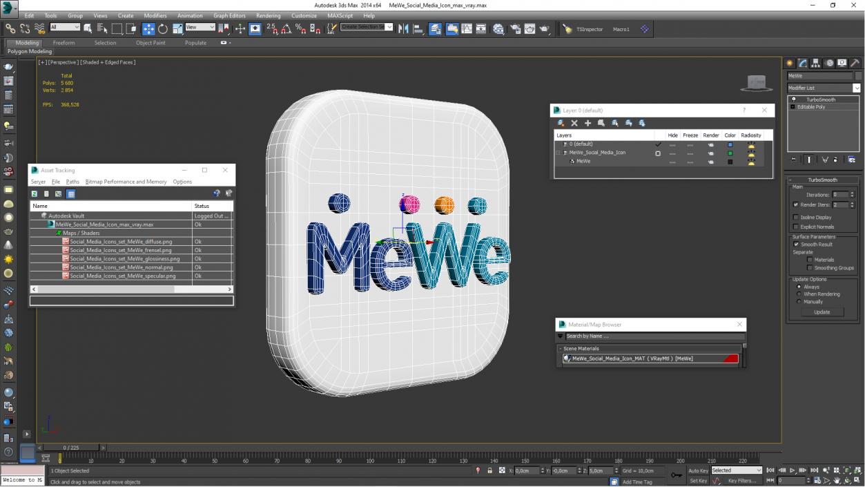 MeWe Social Media Icon 3D