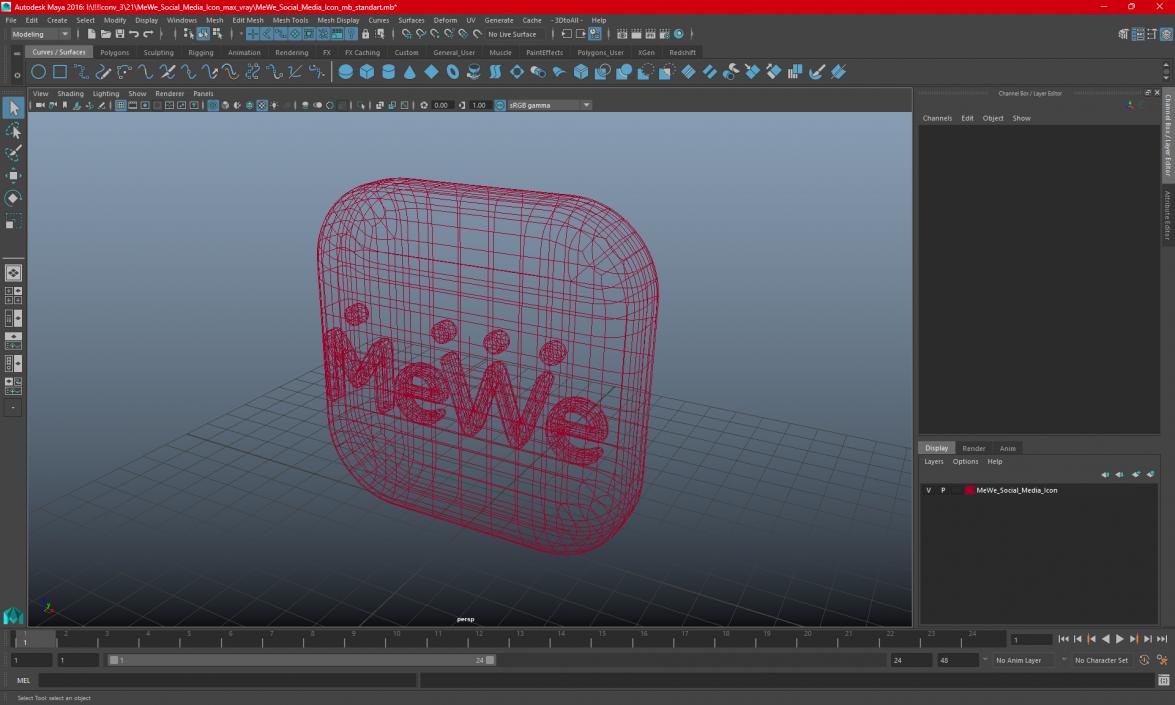 MeWe Social Media Icon 3D