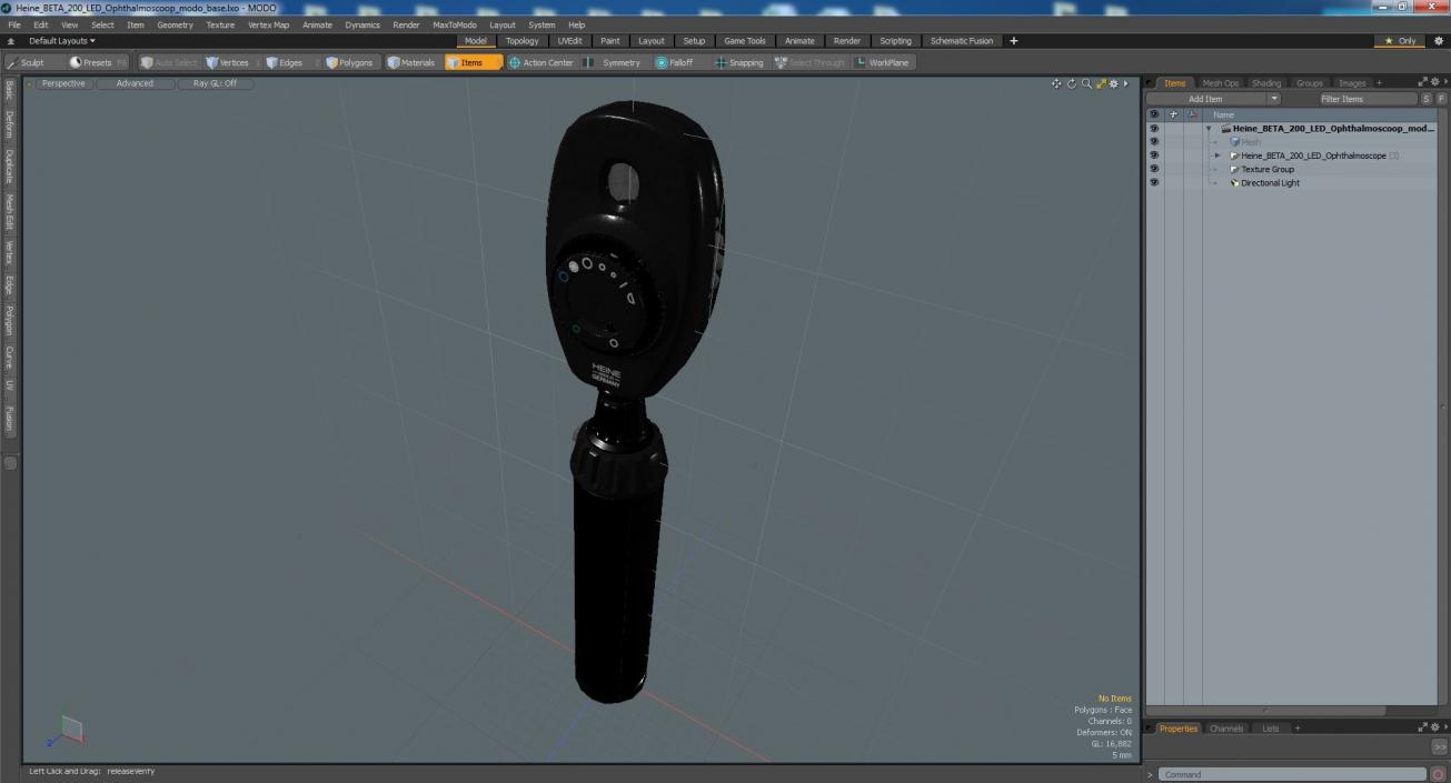 3D Heine BETA 200 LED Ophthalmoscope model