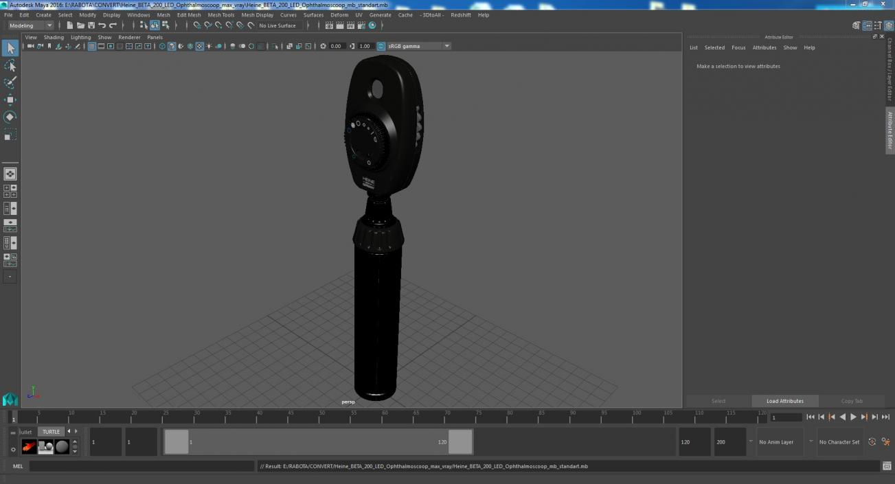 3D Heine BETA 200 LED Ophthalmoscope model